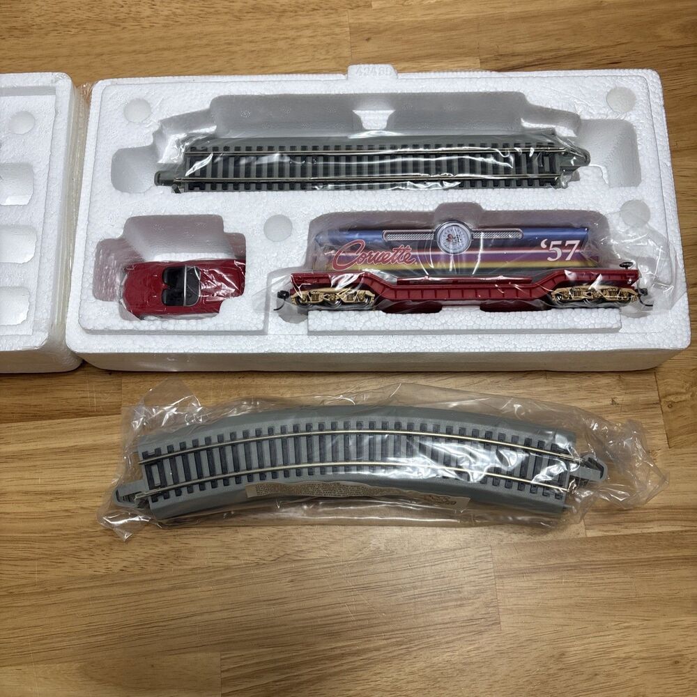 Bachmann Hawthorne Village Corvette 1957 Flat Car W/ Car & Tracks & COA